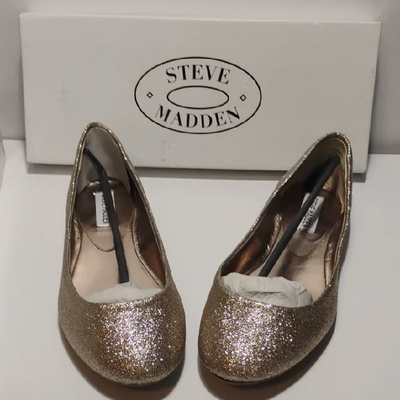 Steve Madden Shoes Steve Madden Pheaven Gold Glitter Ballet